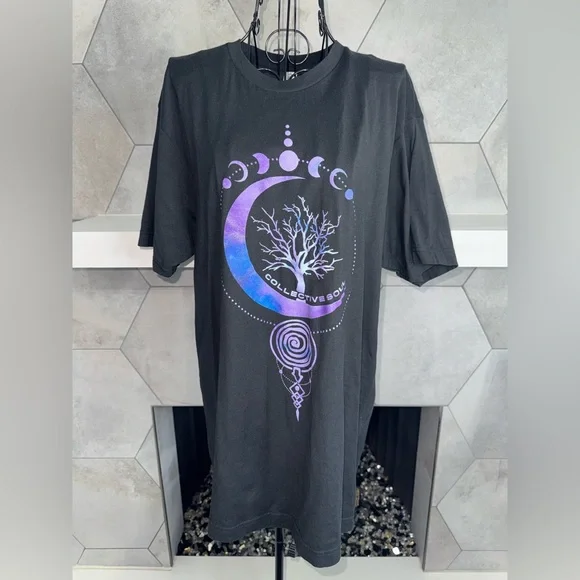 Collective Soul 2022 Tour Shirt in Black and Purple Mystical Tree Men's Large - Picture 2 of 13
